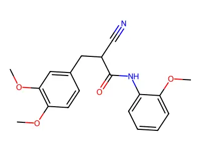 2-cyano-3-(3,4-dimethoxyphenyl)-N-(2-methoxyphenyl)propanamide structure
