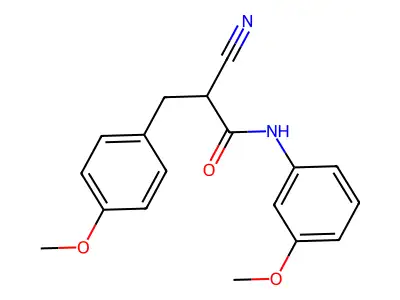 2-cyano-N-(3-methoxyphenyl)-3-(4-methoxyphenyl)propanamide structure