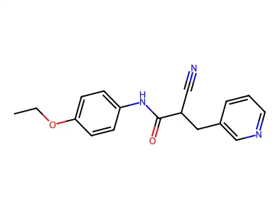 2-cyano-N-(4-ethoxyphenyl)-3-pyridin-3-ylpropanamide structure