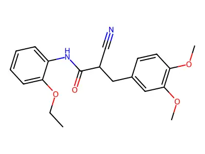 2-cyano-3-(3,4-dimethoxyphenyl)-N-(2-ethoxyphenyl)propanamide structure
