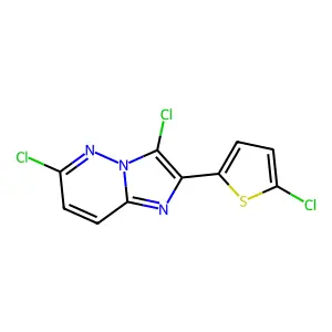 3,6-Dichloro-2-(5-chloro-2-thienyl)imidazo[1,2-b]pyridazine structure