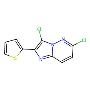 3,6-Dichloro-2-(2-thienyl)imidazo[1,2-b]pyridazine structure