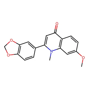 2-(1,3-Benzodioxol-5-yl)-7-methoxy-1-methyl-4(1H)-quinolinone structure