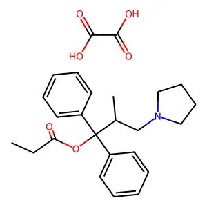 Oxalic acid--2-methyl-1,1-diphenyl-3-(pyrrolidin-1-yl)propyl propanoate (1/1) structure