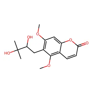 6-(2,3-Dihydroxy-3-Methylbutyl)-5,7-Dimethoxychromen-2-One structure
