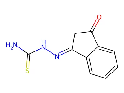 2-(2,3-Dihydro-3-oxo-1H-inden-1-ylidene)hydrazinecarbothioamide structure