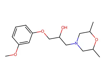 1-(2,6-Dimethylmorpholin-4-yl)-3-(3-methoxyphenoxy)propan-2-ol structure