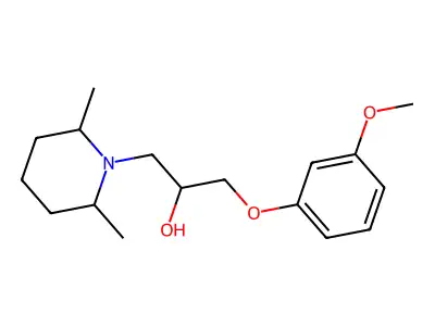 1-(2,6-Dimethylpiperidin-1-yl)-3-(3-methoxyphenoxy)propan-2-ol structure