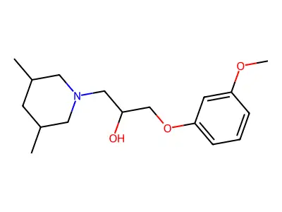 1-(3,5-Dimethylpiperidin-1-yl)-3-(3-methoxyphenoxy)propan-2-ol structure