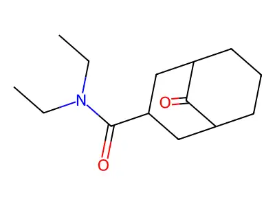 N,N-diethyl-9-oxobicyclo[3.3.1]nonane-3-carboxamide structure