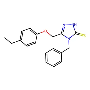 4-Benzyl-5-(4-ethyl-phenoxymethyl)-4H-[1,2,4]triazole-3-thiol structure