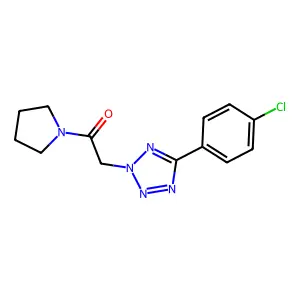 2-[5-(4-Chlorophenyl)tetrazol-2-yl]-1-pyrrolidin-1-ylethanone structure