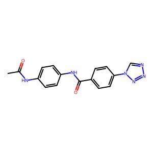 N-(4-acetamidophenyl)-4-(tetrazol-1-yl)benzamide structure