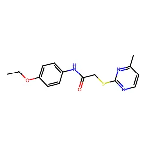 N-(4-ethoxyphenyl)-2-(4-methylpyrimidin-2-yl)sulfanylacetamide structure