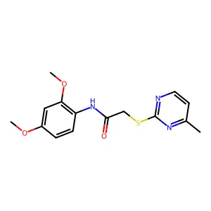 N-(2,4-dimethoxyphenyl)-2-(4-methylpyrimidin-2-yl)sulfanylacetamide structure