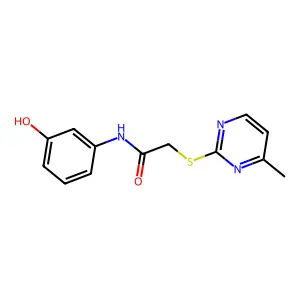 N-(3-Hydroxyphenyl)-2-[(4-methylpyrimidin-2-YL)sulfanyl]acetamide structure