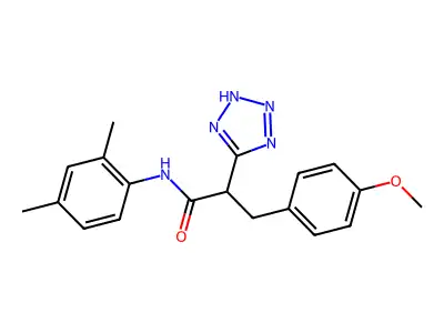 N-(2,4-dimethylphenyl)-3-(4-methoxyphenyl)-2-(2H-tetrazol-5-yl)propanamide structure