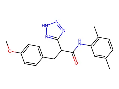 N-(2,5-dimethylphenyl)-3-(4-methoxyphenyl)-2-(2H-tetrazol-5-yl)propanamide structure