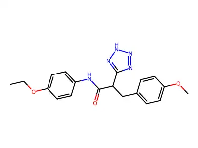 N-(4-ethoxyphenyl)-3-(4-methoxyphenyl)-2-(2H-1,2,3,4-tetrazol-5-yl)propanamide structure