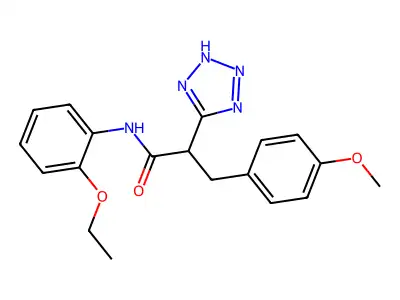 N-(2-ethoxyphenyl)-3-(4-methoxyphenyl)-2-(1H-tetrazol-5-yl)propanamide structure