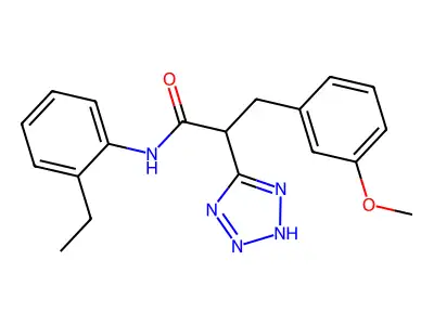 N-(2-ethylphenyl)-3-(3-methoxyphenyl)-2-(2H-1,2,3,4-tetrazol-5-yl)propanamide structure