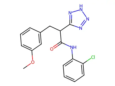 N-(2-chlorophenyl)-3-(3-methoxyphenyl)-2-(2H-tetrazol-5-yl)propanamide structure
