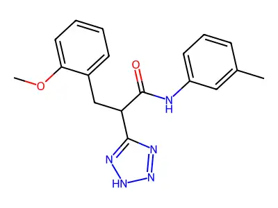 3-(2-methoxyphenyl)-N-(3-methylphenyl)-2-(2H-1,2,3,4-tetrazol-5-yl)propanamide structure