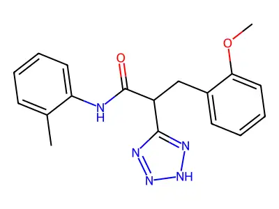 3-(2-methoxyphenyl)-N-(2-methylphenyl)-2-(2H-tetrazol-5-yl)propanamide structure