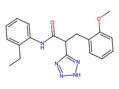 N-(2-ethylphenyl)-3-(2-methoxyphenyl)-2-(2H-tetrazol-5-yl)propanamide structure
