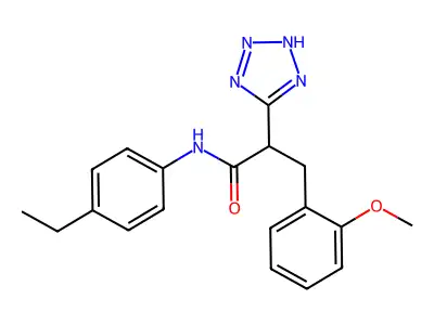 N-(4-ethylphenyl)-3-(2-methoxyphenyl)-2-(2H-1,2,3,4-tetrazol-5-yl)propanamide structure