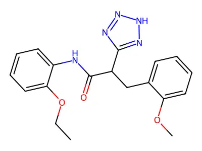 N-(2-ethoxyphenyl)-3-(2-methoxyphenyl)-2-(1H-tetrazol-5-yl)propanamide structure