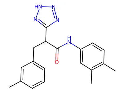 N-(3,4-dimethylphenyl)-3-(3-methylphenyl)-2-(2H-tetrazol-5-yl)propanamide structure