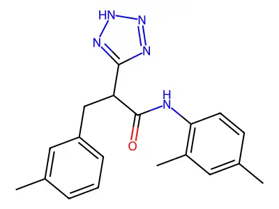 N-(2,4-dimethylphenyl)-3-(3-methylphenyl)-2-(2H-tetrazol-5-yl)propanamide structure