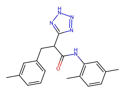 N-(2,5-dimethylphenyl)-3-(3-methylphenyl)-2-(2H-tetrazol-5-yl)propanamide structure