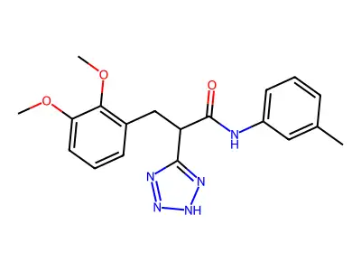 3-(2,3-dimethoxyphenyl)-N-(3-methylphenyl)-2-(2H-tetrazol-5-yl)propanamide structure