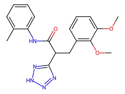 3-(2,3-dimethoxyphenyl)-N-(2-methylphenyl)-2-(2H-tetrazol-5-yl)propanamide structure