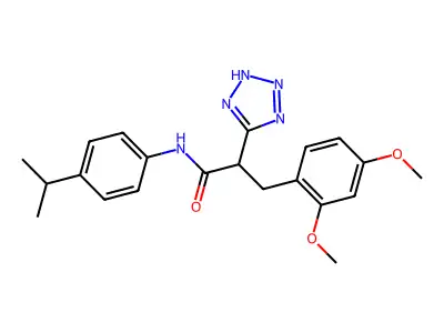 3-(2,4-dimethoxyphenyl)-N-(4-isopropylphenyl)-2-(2H-tetrazol-5-yl)propanamide structure