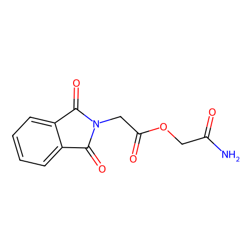 (2-Amino-2-oxoethyl) 2-(1,3-dioxoisoindol-2-yl)acetate structure