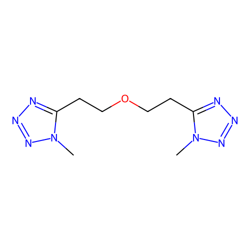 5,5'-(oxydiethane-2,1-diyl)bis(1-methyl-1H-tetrazole) structure