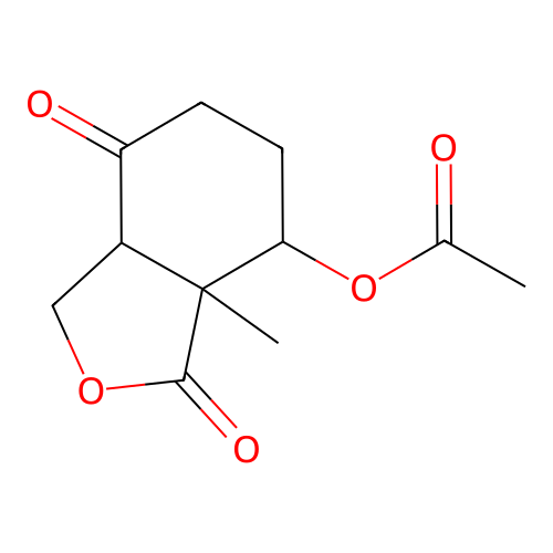 3a-Methyl-3,7-dioxooctahydro-2-benzofuran-4-yl acetate structure