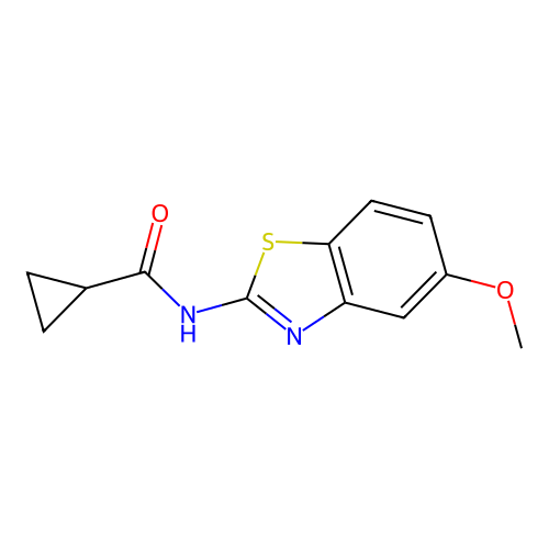 N-(5-methoxy-1,3-benzothiazol-2-yl)cyclopropanecarboxamide structure
