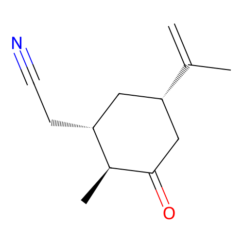(5-Isopropenyl-2-methyl-3-oxocyclohexyl)acetonitrile structure