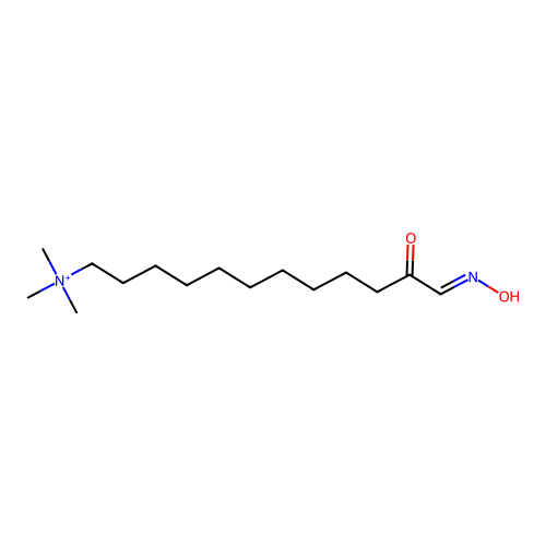 (12-Hydroxyimino-11-oxododecyl)-trimethylazanium structure