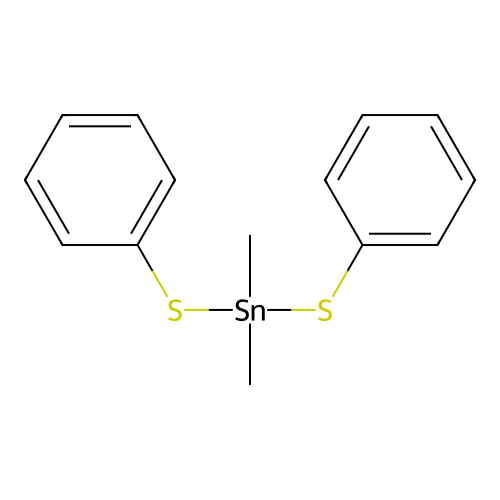 Stannane, bis(phenylthio)dimethyl- structure