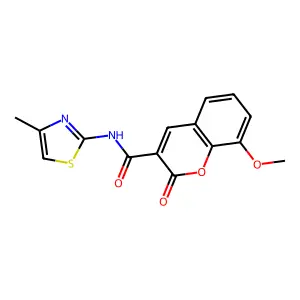 8-methoxy-N-(4-methylthiazol-2-yl)-2-oxo-2H-chromene-3-carboxamide structure