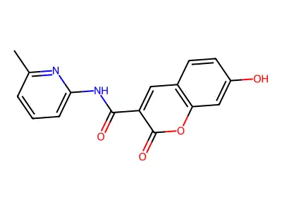 7-hydroxy-N-(6-methylpyridin-2-yl)-2-oxo-2H-chromene-3-carboxamide structure