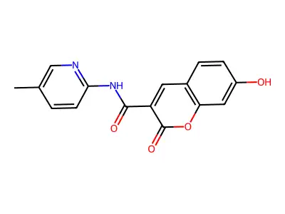 7-hydroxy-N-(5-methylpyridin-2-yl)-2-oxo-2H-chromene-3-carboxamide structure