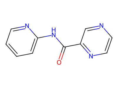 N-(2-pyridyl)pyrazine-2-carboxamide structure