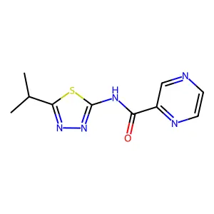 N-(5-Isopropyl-1,3,4-thiadiazol-2-yl)-2-pyrazinecarboxamide structure