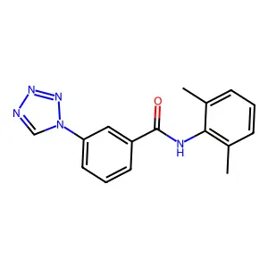 N-(2,6-dimethylphenyl)-3-(1H-tetrazol-1-yl)benzamide structure